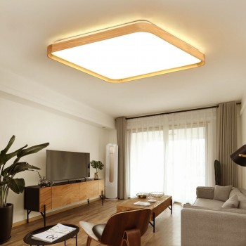 Tricolor LED Wooden Ceiling Light