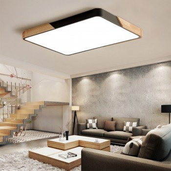 Tricolor LED Wooden Ceiling Light