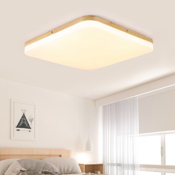 Tricolor LED Wooden Ceiling Light