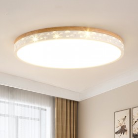 Tricolor LED Wooden Ceiling Light